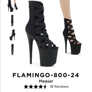 Pleasers Strappy ankle height heels